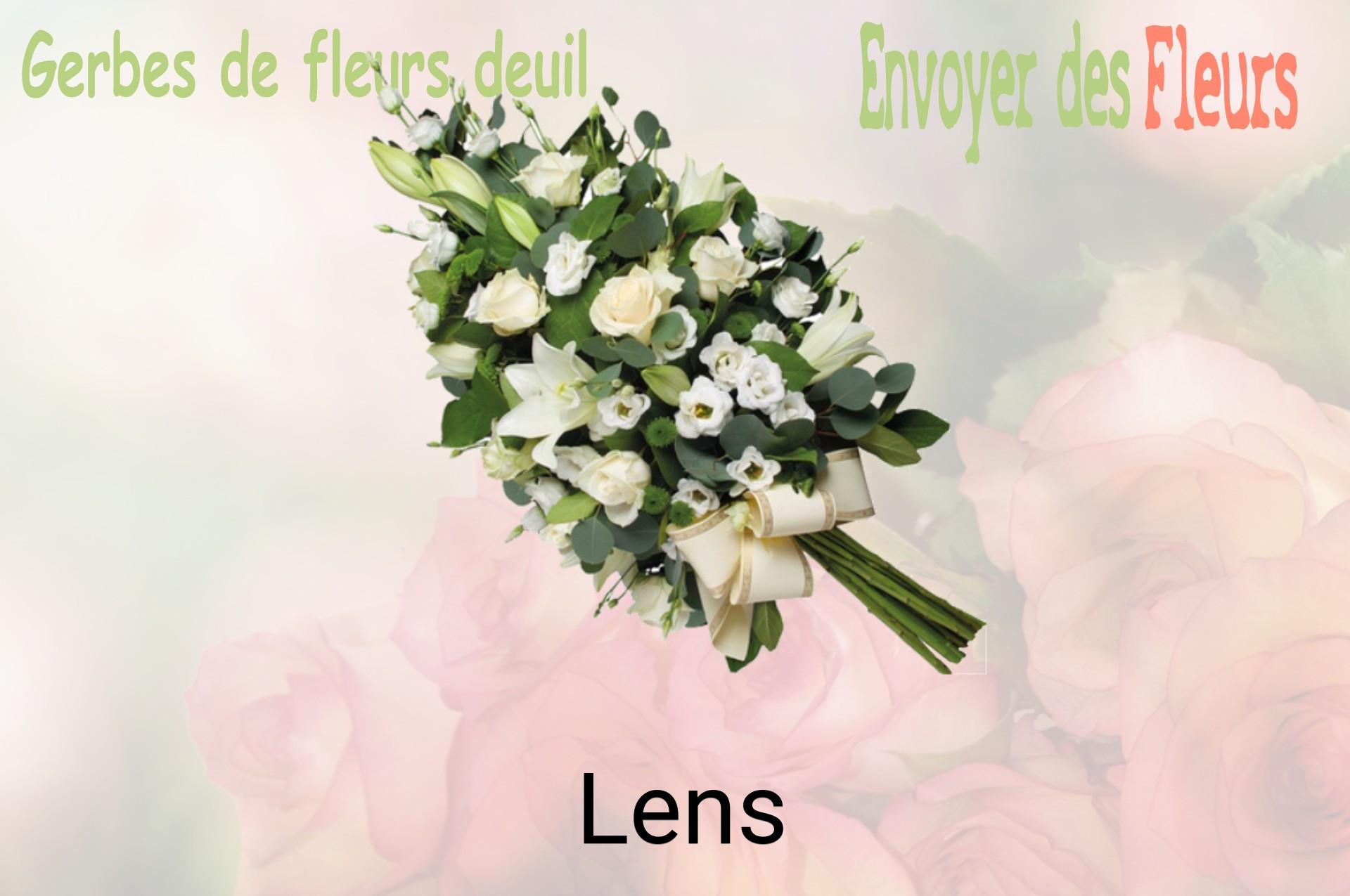 Gerbe de fleurs de deuil livrée à Lens